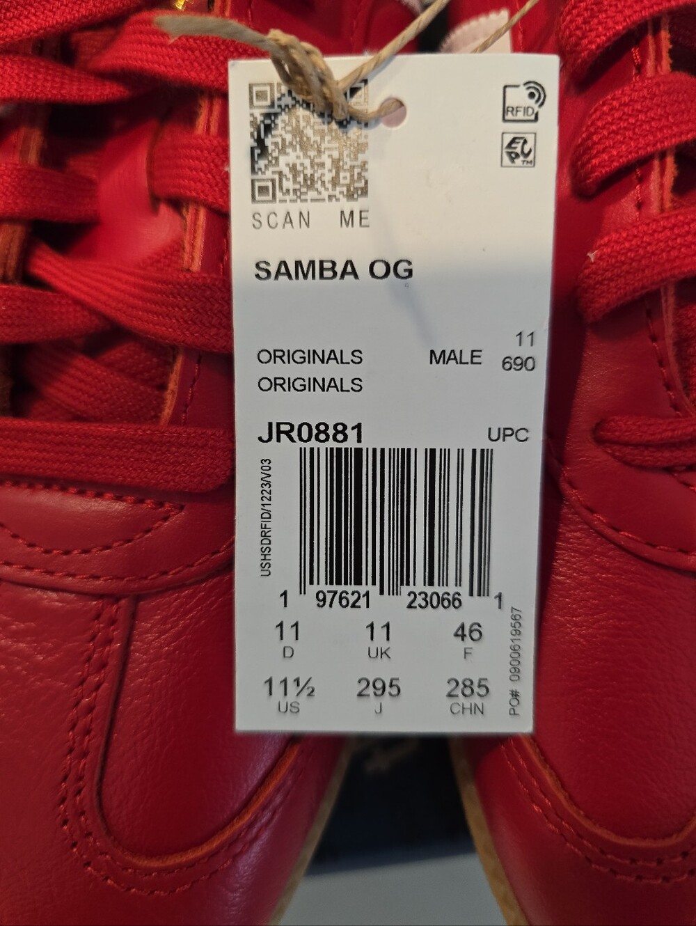 Adidas Samba OG Fourth of July Pack - Scarlet Men's Size 11.5 NWOB - Picture 11 of 11